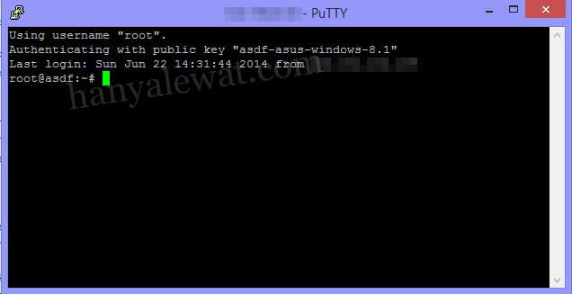 Putty bisa login ssh tanpa password